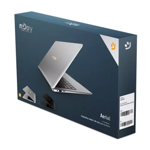 NJOY Aerial Silver FullHD Win10 notebook - ezüst