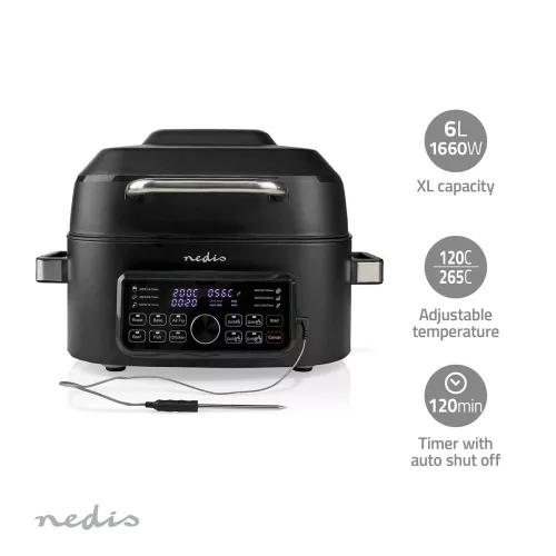Nedis KAAFG600BK forrólevegős sütő