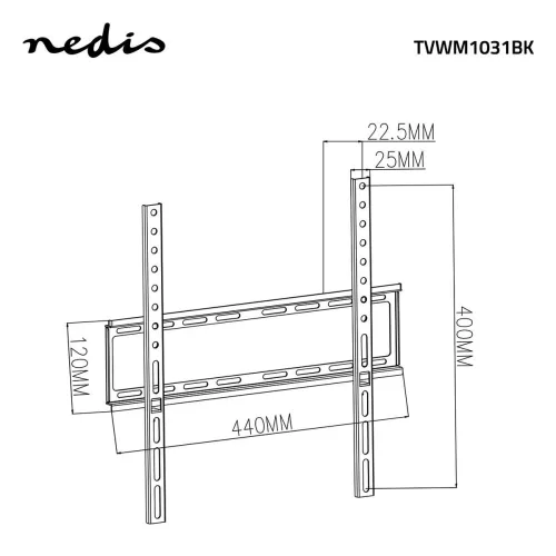 Nedis TVWM1031BK falitartó