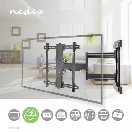 Nedis TVWM6550BK falitartó