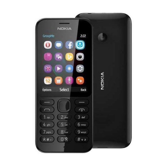 Nokia 222 Dual SIM mobiltelefon (fekete)