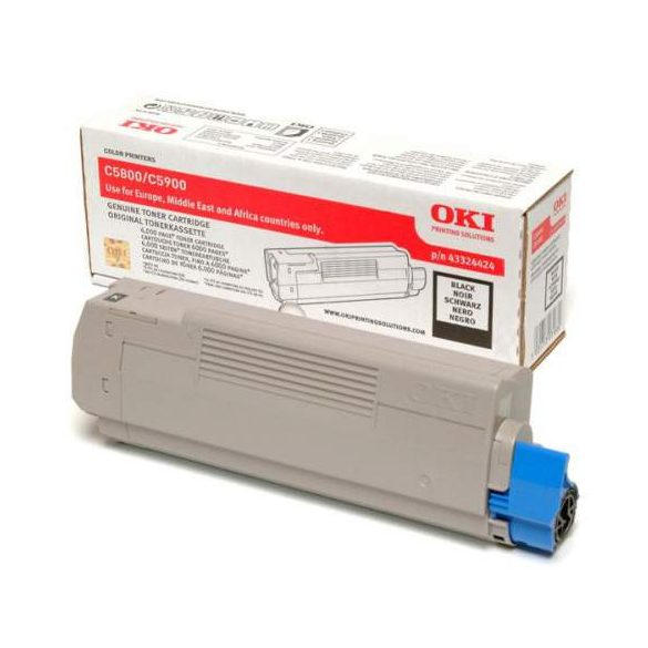 Oki (C5550/C5800/C5900) 6K fekete eredeti toner (43324424)