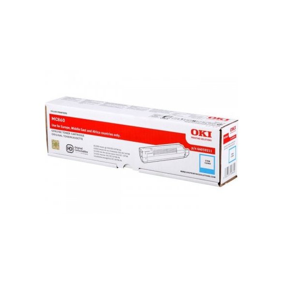 Oki (MC860) 10K kék eredeti toner (440592211)