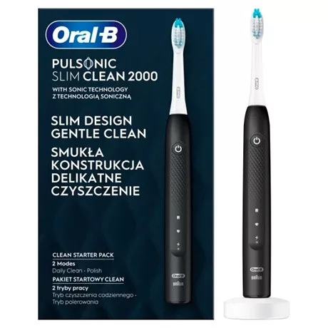 Oral-B PULSONIC SLIM CLEAN 2000 BLACK elektromos fogkefe