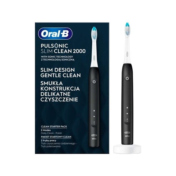 Oral-B PULSONIC SLIM CLEAN 2000 BLACK elektromos fogkefe