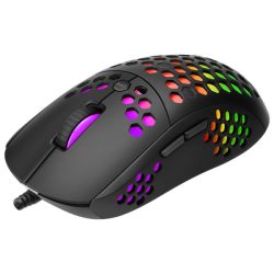   Marvo Egér - G961 (Optikai, PAW3327DB+BY8801 szenzor, 12000DPI, 6 gomb, makro, fekete, RGB)