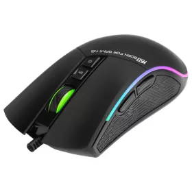   Marvo Egér - M513 (Optikai, 4800DPI, 7 gomb, RGB LED, harisnyázott kábel, fekete)