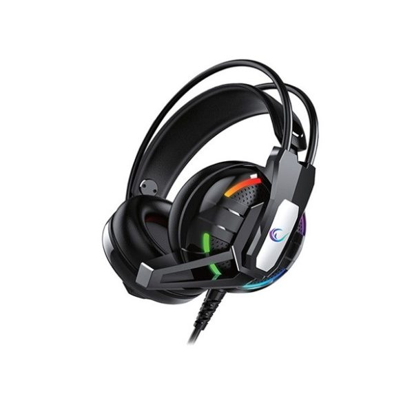 Rampage Fejhallgató - RM-K22 CHIEF-X RGB (7.1, mikrofon, USB, hangerőszabályzó, nagy-párnás, 2m kábel, fekete)