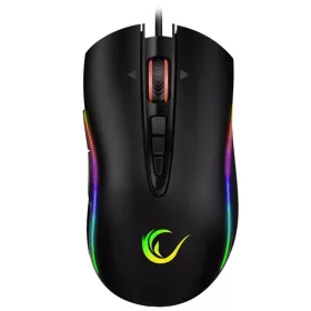   Rampage Egér Gamer - SMX-R15 Shine (10000DPI, PMW3325; 10 gomb, makro, RGB LED, harisnyázott kábel, fekete)