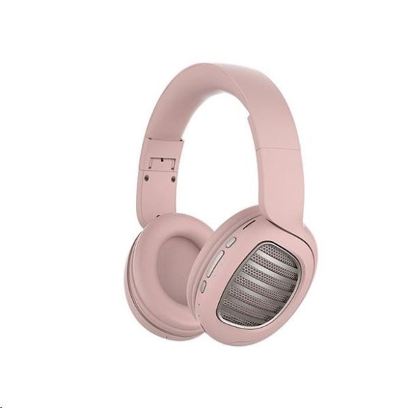 Rampage Fejhallgató Vezeték Nélküli - SN-BT55 (Bluetooth v5.0, hang.szab., micro-SD foglalat, rózsaszín)