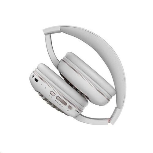 Rampage Fejhallgató Vezeték Nélküli - SN-BT55 (Bluetooth v5.0, hang.szab., micro-SD foglalat, fehér)