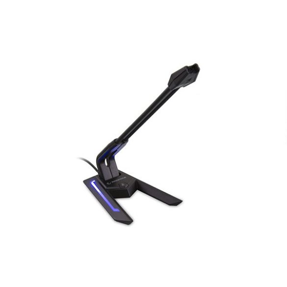 Rampage Mikrofon - SN-RM7X (USB csatlakozó; 150cm kábel; állvány, kék LED, fekete)