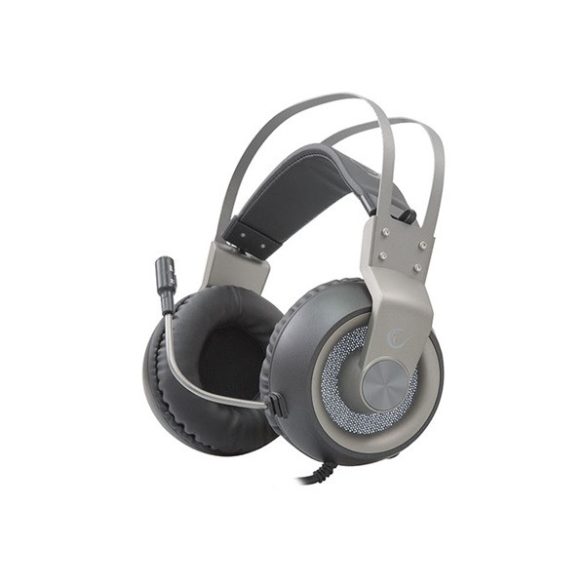 Rampage Fejhallgató - SN-RW9 Carisma (7.1, mikrofon, USB, hangerőszabályzó, nagy-párnás, 2m kábel, szürke)