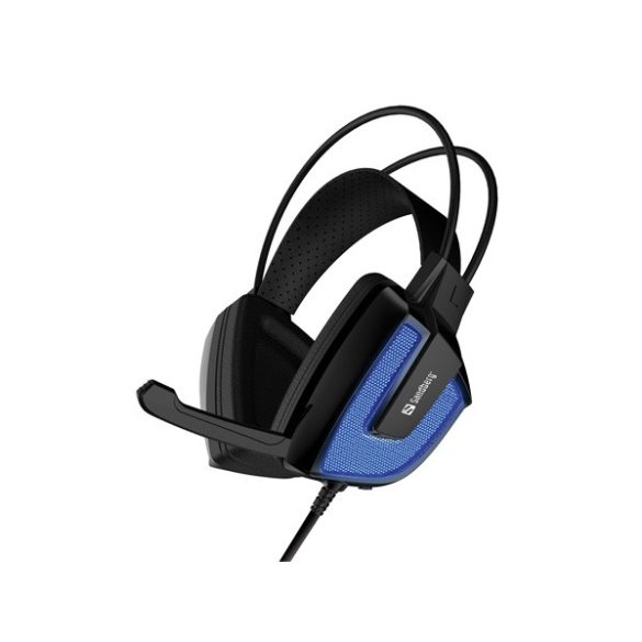 Sandberg Fejhallgató - Derecho (mikrofon; USB; 7.1; LED világítás; vibrációs; hangerőszab; nagy-p.; 2.2m kábel; fekete)