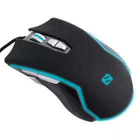   Sandberg Egér Gamer - Xterminator Mouse (Optikai; 10000DPI; 6 gomb; LED; Pixart 3325; harisnyázott kábel; fekete)