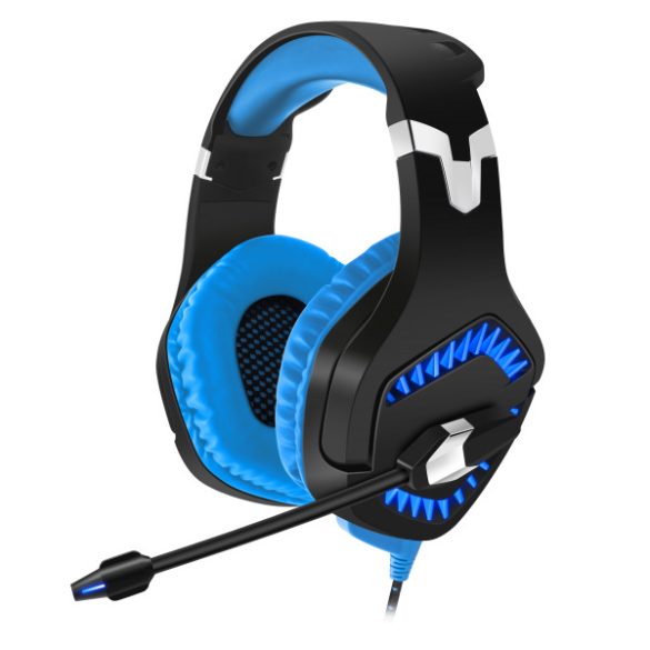 Spirit of Gamer Fejhallgató - ELITE-H40 (mikrofon, USB+jack, hangerőszabályzó, nagy-párnás, 2.2m kábel, fekete-kék)