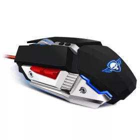   Spirit of Gamer Egér - PRO-M4 (Optikai, 4000DPI, 1000Hz, 7gomb, Avago A3050; RGB LED; fém váz; harisny. kábel, fekete)