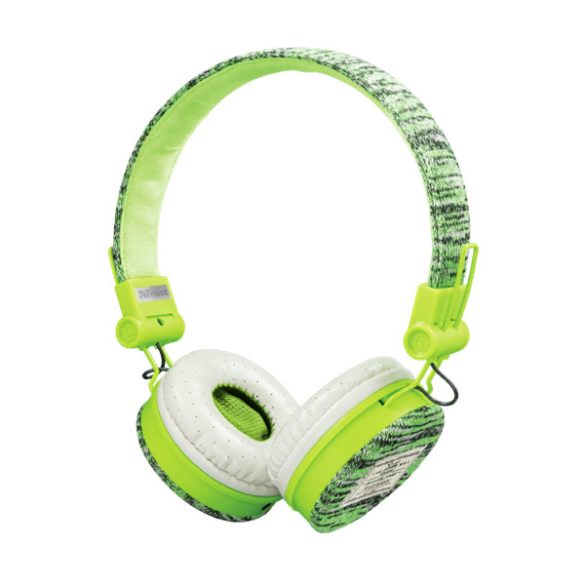 Trust Fejhallgató - Fyber (mikrofon; vezérlő gombok; 3,5mm TRRS jack; nagy-párnás; zöld)