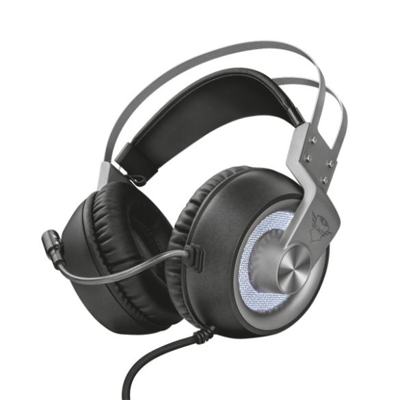 Trust Fejhallgató - GXT 4376 Ruptor 7.1 (világítás; mikrofon; hangerőszabályzó; USB; nagy-párnás; 2m kábel)