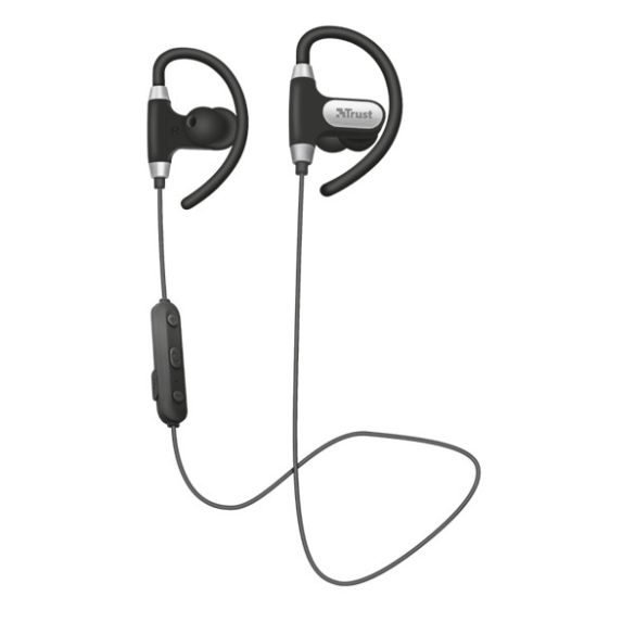 Trust Füllhallgató Vezeték nélküli - Usan Sports Bluetooth (fekete; BT4.2; vezérlőgombok; IPX4; akku; mikrofon)