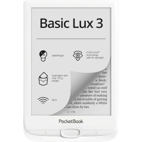   POCKETBOOK e-Reader - PB617 BASIC LUX3 Fehér (6" E-Ink Carta, Cpu: 1GHz, 512MB, 8GB, 1300mAh, wifi, mUSB, mSD olvasó)