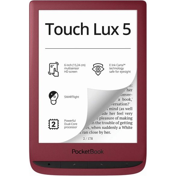 POCKETBOOK e-Reader - PB628 LUX5 piros