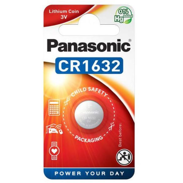 Panasonic CR1632/1B lítium gombelem (1db / bliszter)