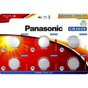 Panasonic CR2025L/6BP lítium gombelem (6 db / bliszter)