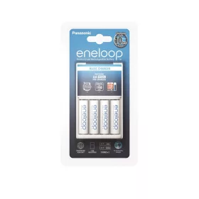   eneloop K-KJ51MCC40E akkumulátor töltő időzítővel 4 db 1900mAh AA akkumulátorral
