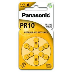   Panasonic PR10L/6LB cink-levegő elem, PR230/PR536 (6 db / bliszter)