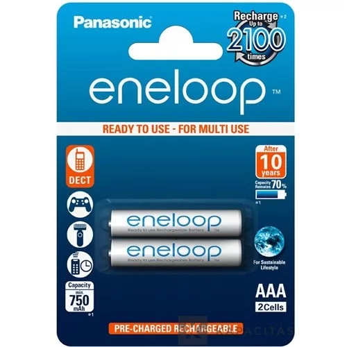 Panasonic eneloop BK-4MCCE/2BE AAA 750mAh Ni-MH akkumulátor