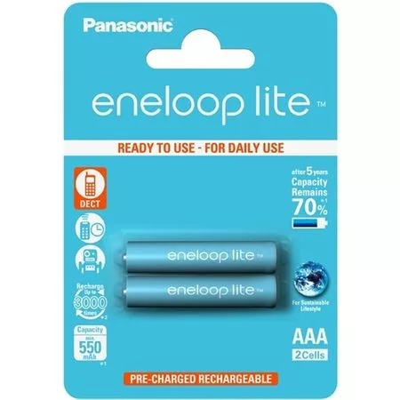 Panasonic eneloop lite BK-4LCCE/2BE AAA 550mAh Ni-MH akkumulátor