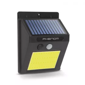   Phenom Mozgásérzékelős szolár reflektor - fali - COB LED (55288B)