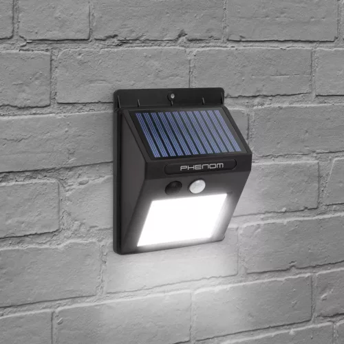 Phenom Mozgásérzékelős szolár reflektor - fali - COB LED (55288B)