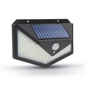   Phenom Mozgásérzékelős szolár reflektor - fali - 136 LED (55289)