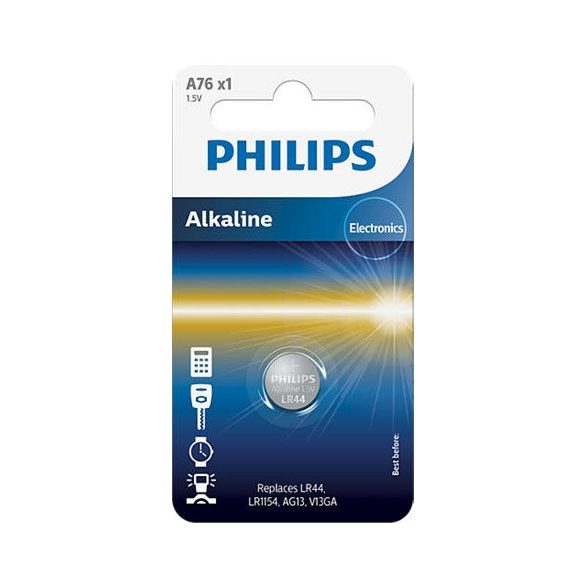 Philips A76/01B gombelem alkali 1.5v 1-bliszter