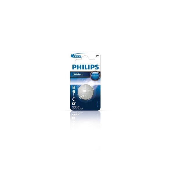 Philips CR2430/00B gombelem lítium 3.0v1-bliszter (24.5 x 3.0)