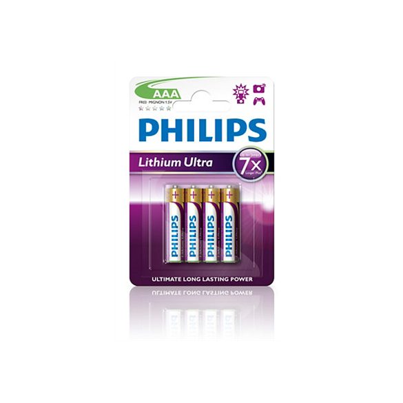 Philips FR03LB4A/10 elem lítium ultra aaa 4-bliszter