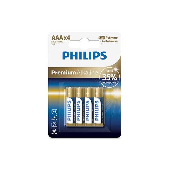 Philips LR03M4B/10 elem premium alkali aaa 4-bliszter