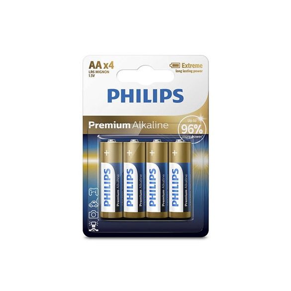 Philips LR6M4B/10 elem premium alkali aa 4-bliszter