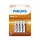 Philips R03L4B/10 elem longlife aaa 4-bliszter