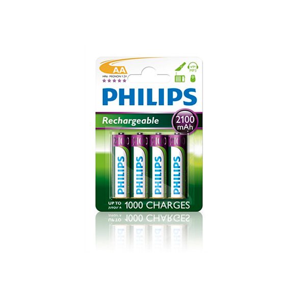 Philips R6B4A210/10 elem tölthető aa 2100 mah 4-bliszter