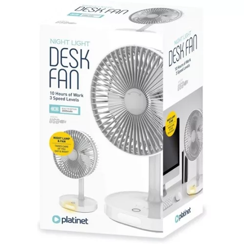 Platinet 45242 7W asztali ventilátor, fehér/szürke