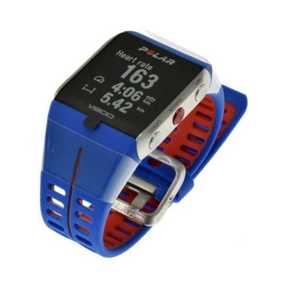 Polar V800 HR pulzusmérő óra (kék/piros)