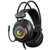 Rampage Fejhallgató - RM-K19 RAGING PLUS (7.1, mikrofon, USB, hangerőszabályzó, nagy-párnás, fekete, RGB LED)