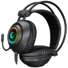 Rampage Fejhallgató - RM-K19 RAGING PLUS (7.1, mikrofon, USB, hangerőszabályzó, nagy-párnás, fekete, RGB LED)