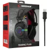 Rampage Fejhallgató - RM-K19 RAGING PLUS (7.1, mikrofon, USB, hangerőszabályzó, nagy-párnás, fekete, RGB LED)