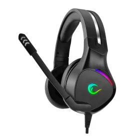   Rampage Fejhallgató - RM-K10 AMAZING RGB (7.1, mikrofon, USB, ANC, hangerőszabályzó, nagy-párnás, 2,2m kábel, fekete)