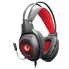 Rampage Fejhallgató - RM-K23 MISSION (mikrofon, USB, hangerőszabályzó, nagy-párnás, piros)