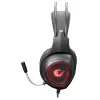 Rampage Fejhallgató - RM-K23 MISSION (mikrofon, USB, hangerőszabályzó, nagy-párnás, piros)